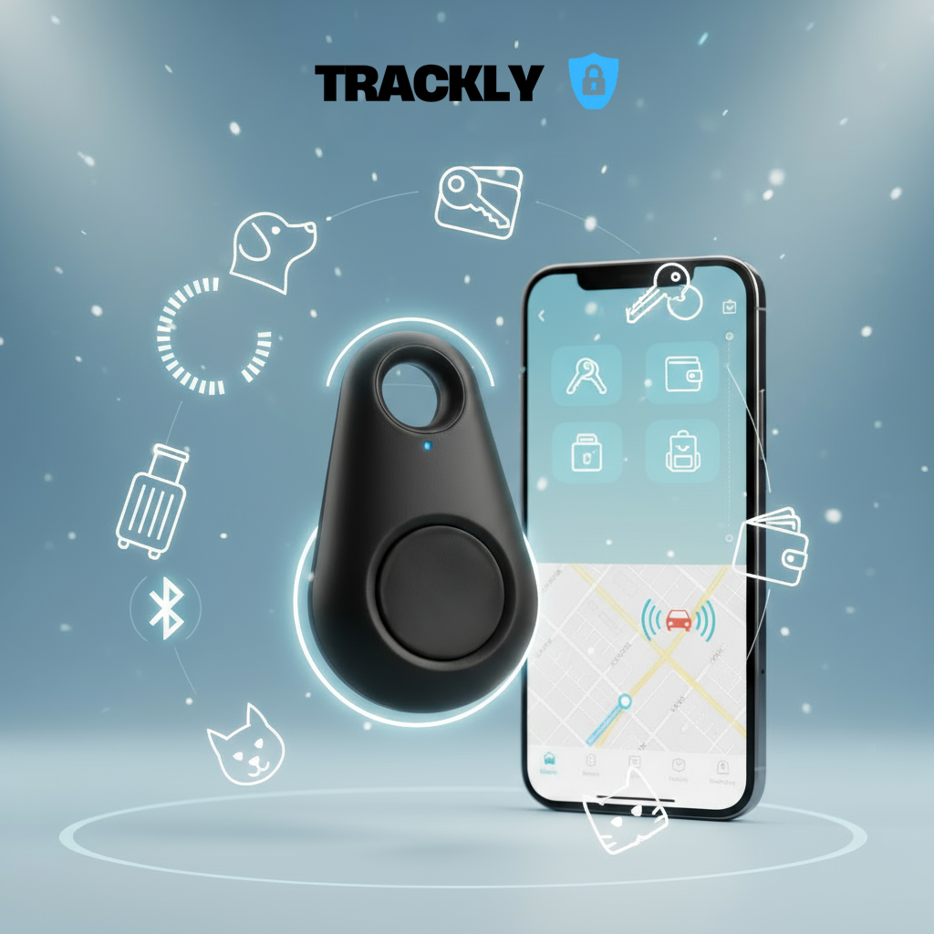Trackly Mini™ – Mascotas, llaves, maletas.