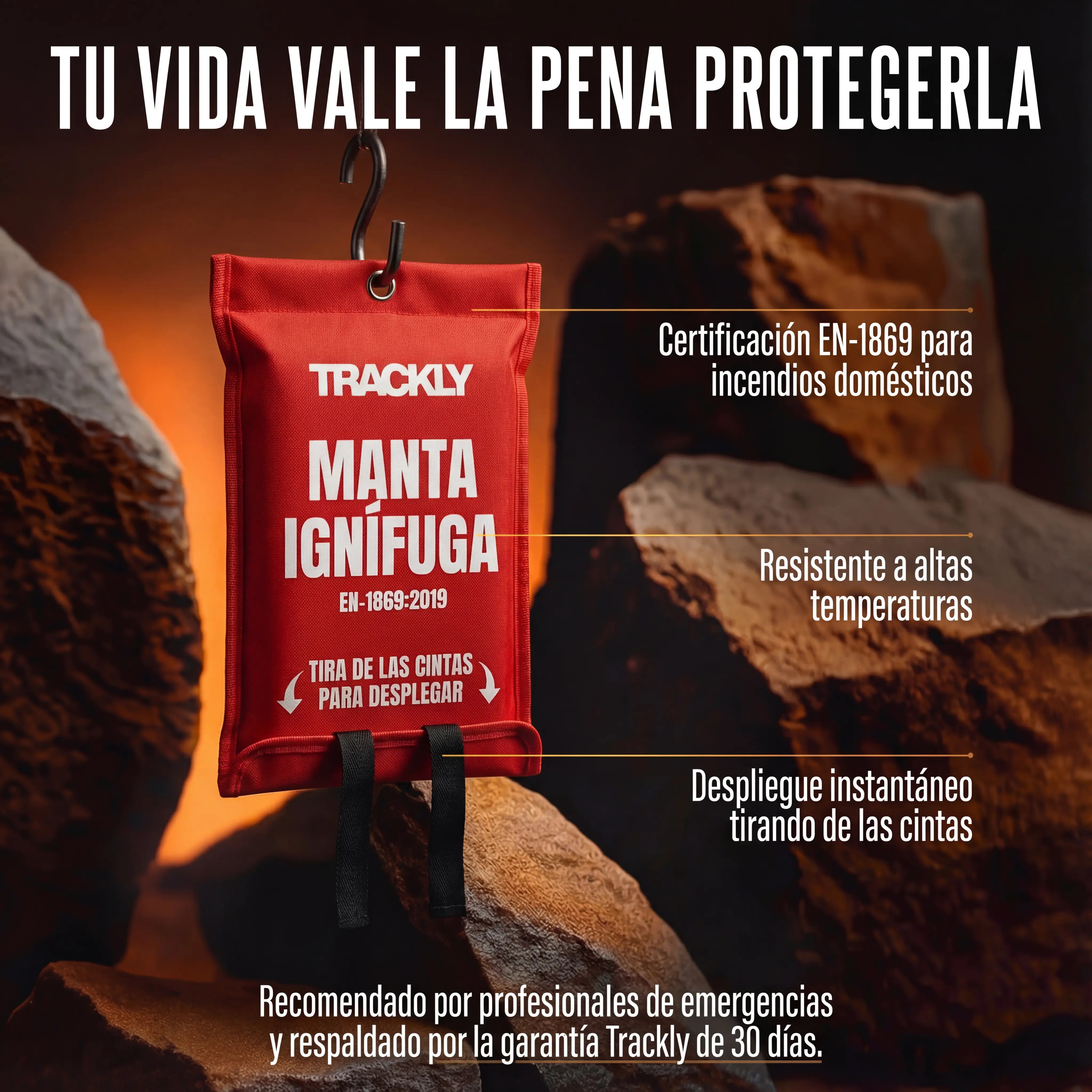 Manta Ignífuga Emergencia Trackly™