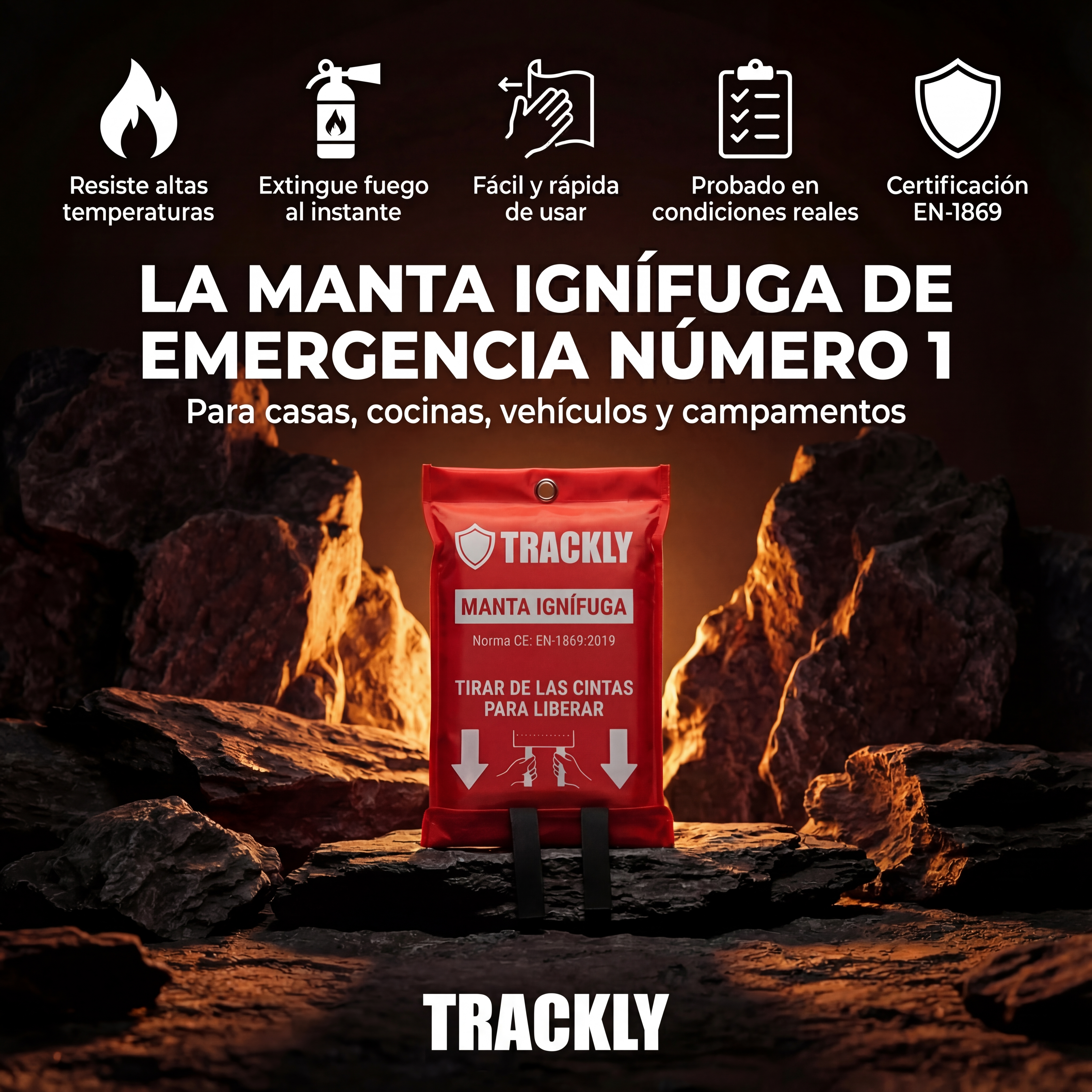Manta Ignífuga Emergencia Trackly™